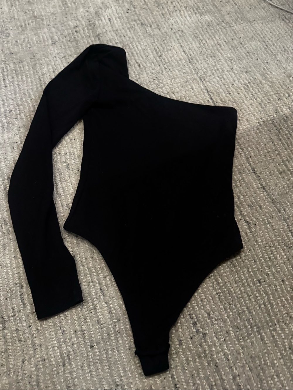 Babaton Black One-Shoulder Long-Sleeve Kids Bodysuit